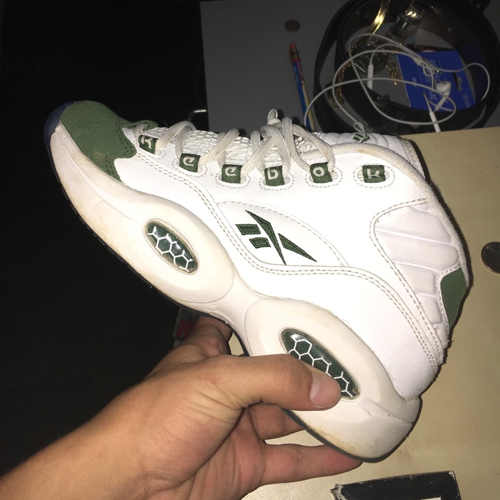 Reebok questions green and white