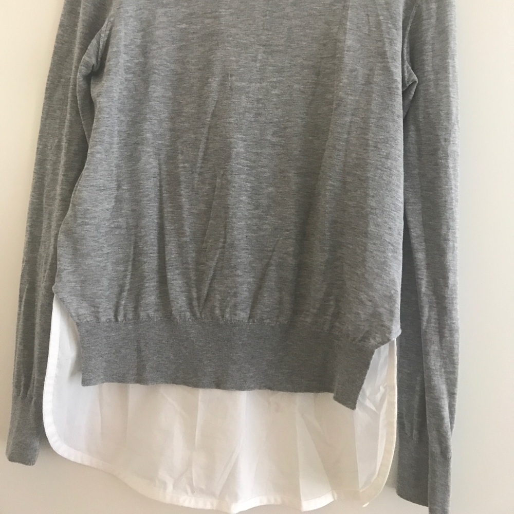 Theory thin sweater with white work-shirt back