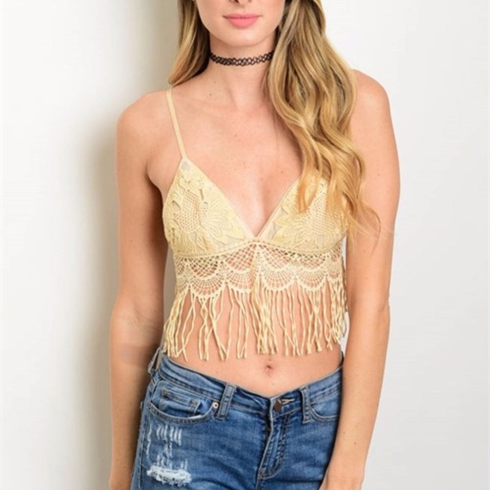 SPAGHETTI STRAP BEIGE TOP