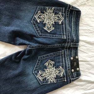 Miss Me Jeans with Cross Pocket Design