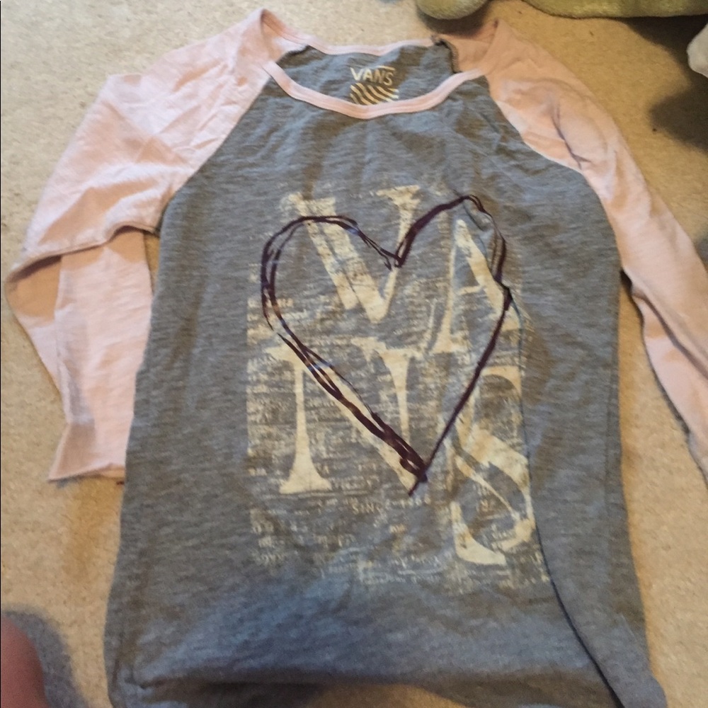 Grey and pink VANS t-shirt