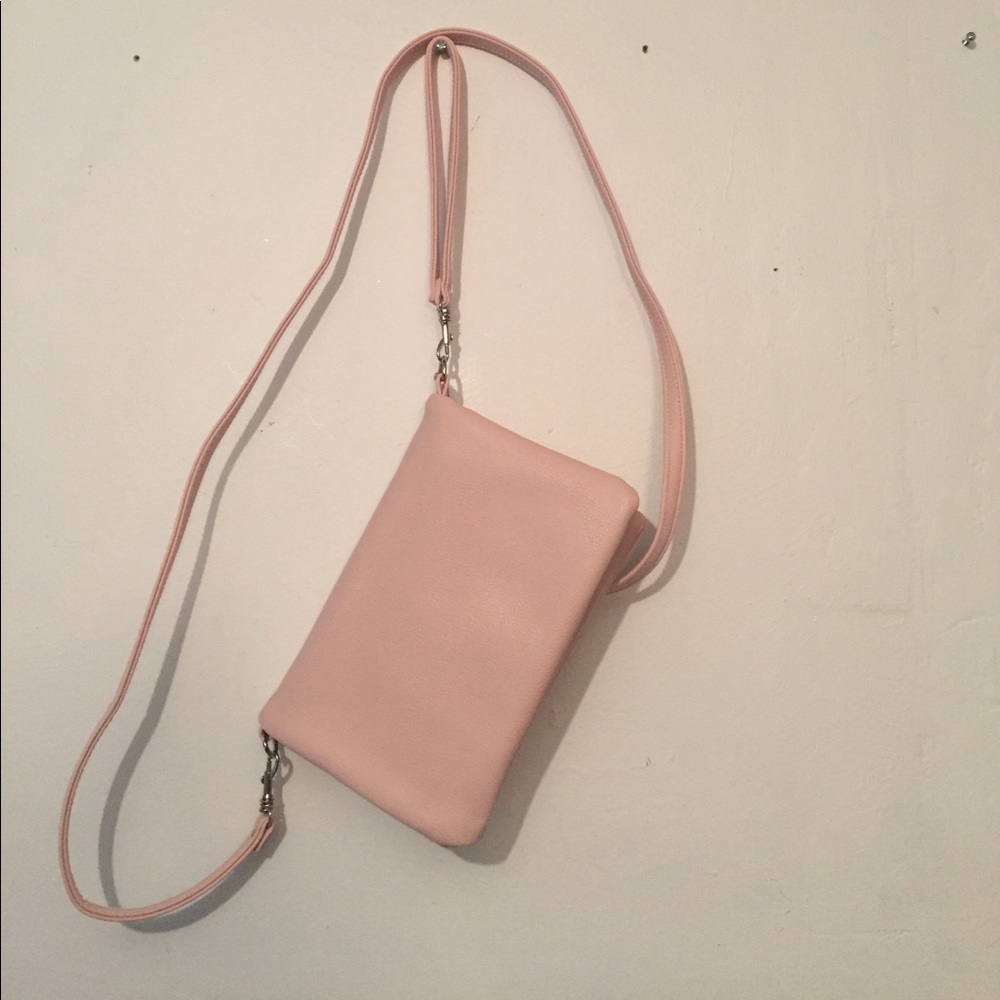 Light pink clutch with optional strap
