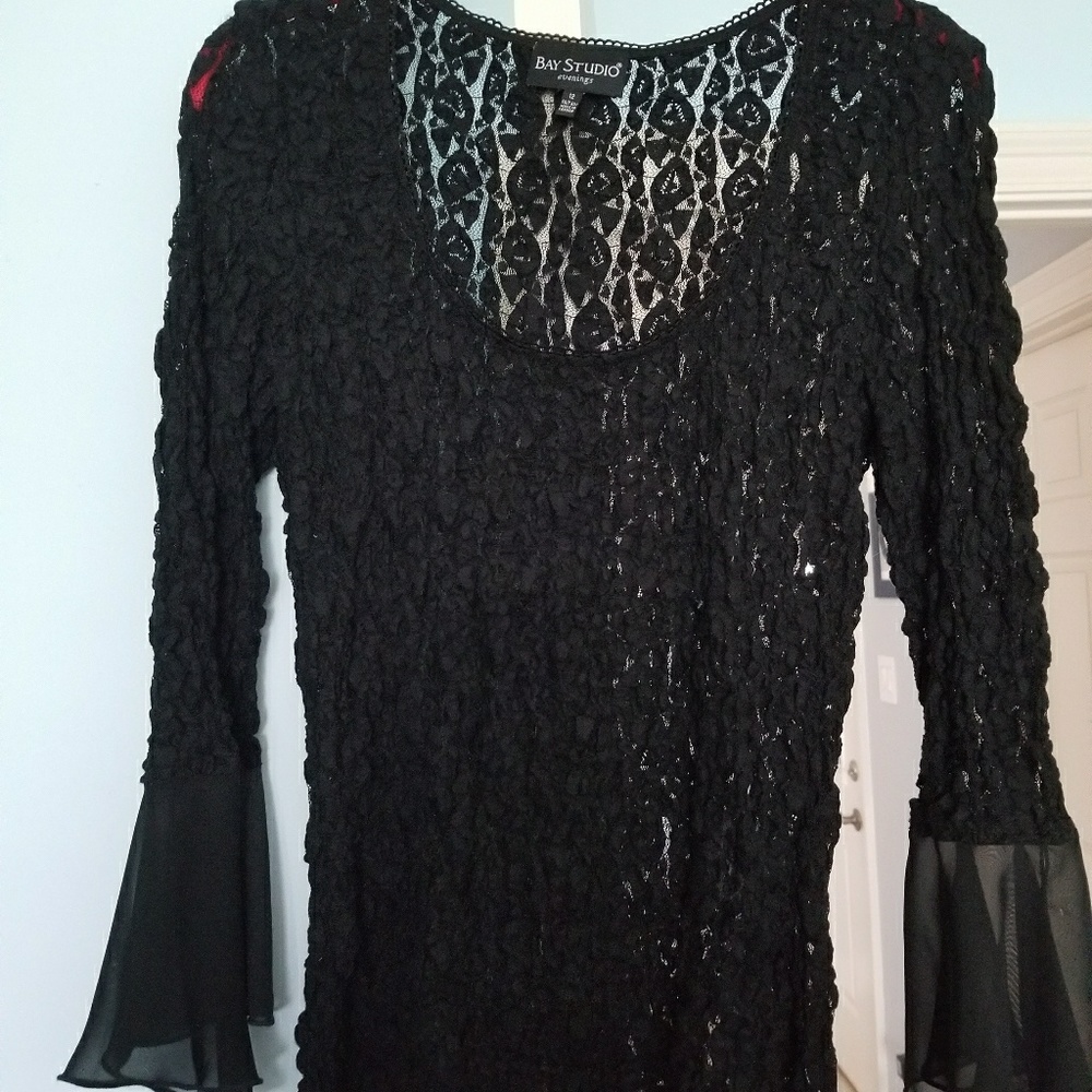 Black lace blouse