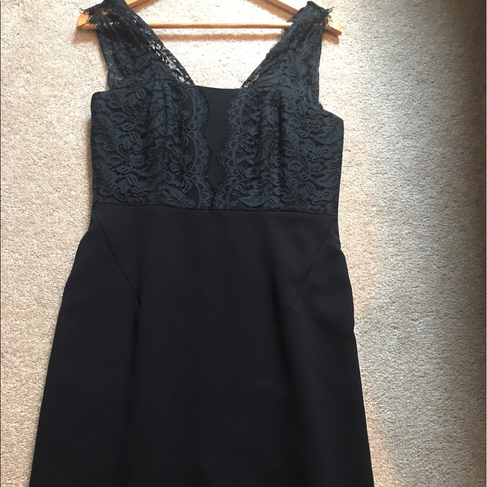 Navy and lace dress