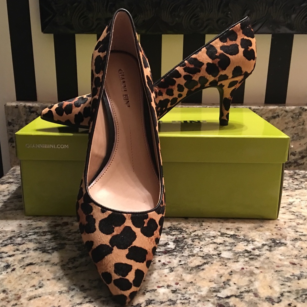 NEW GIANNI BINI CHEETAH HEELS