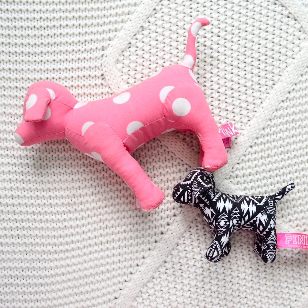 BUNDLE 2 Victoria's Secret Pink Dogs - ONE RARE