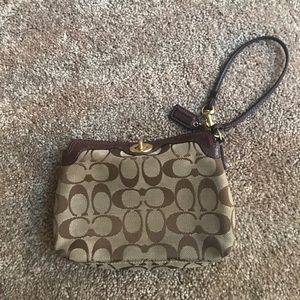 Fancy Authentic Coach Signature Wristlet