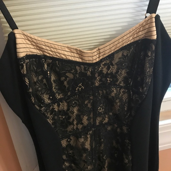 Lace fitted midi dress. - Picture 4 of 4