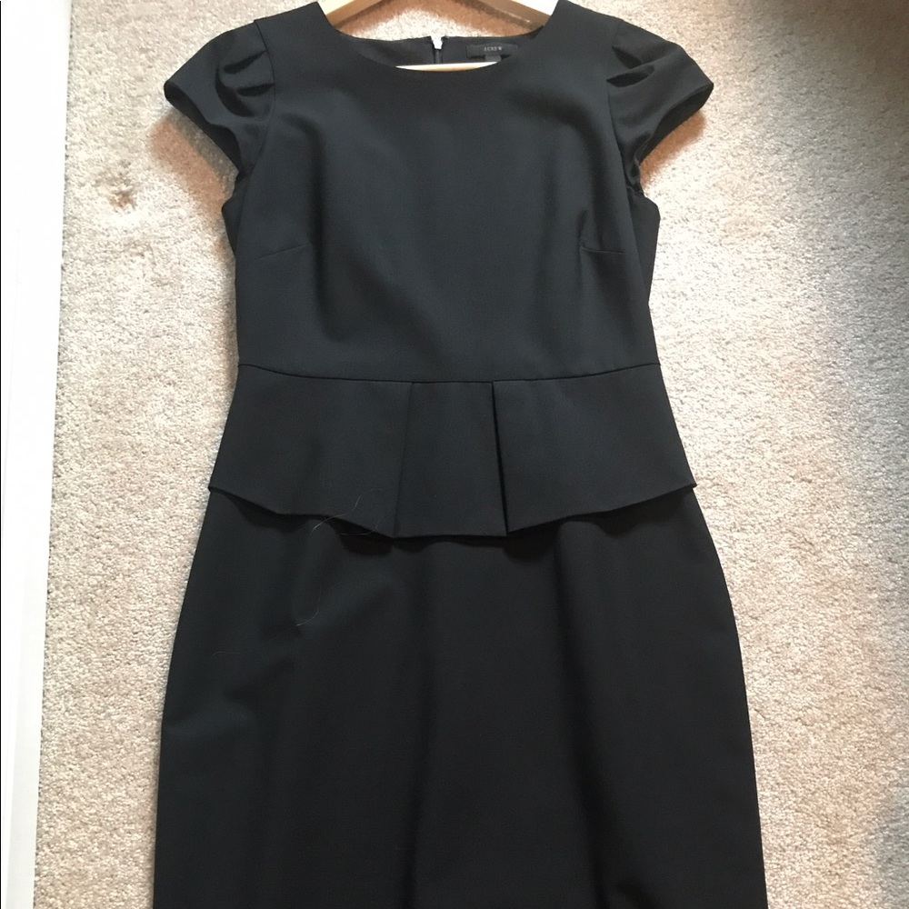 Black peplum Jcrew dress