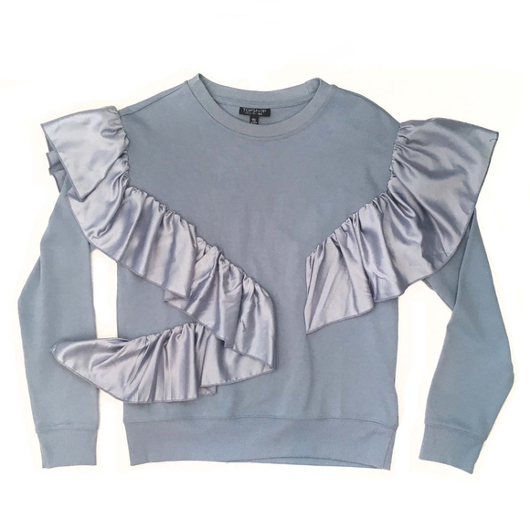 Topshop Tops - Topshop Ruffle Sweater