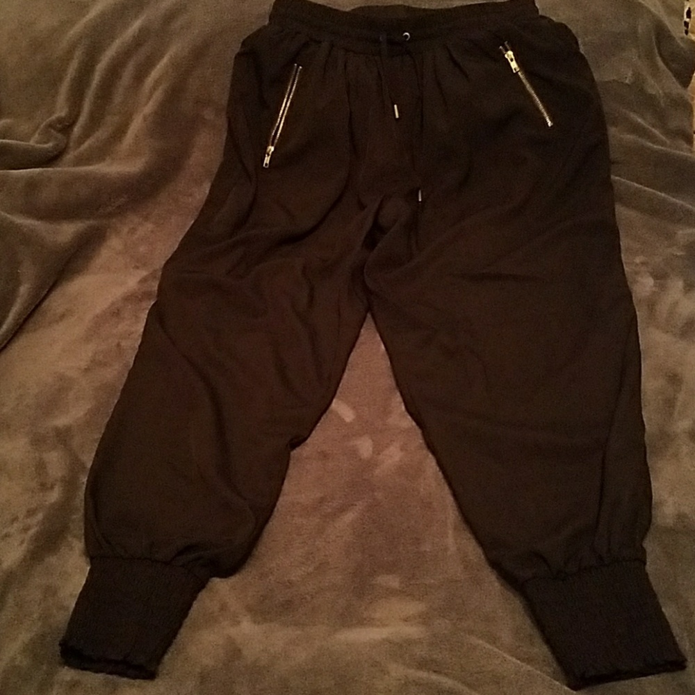 Ladies black joggers