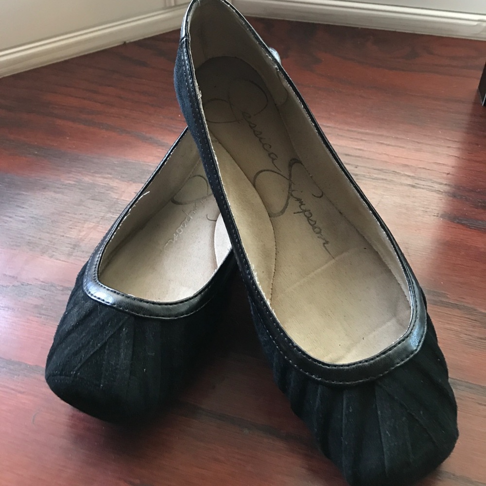 Black Suede Flates