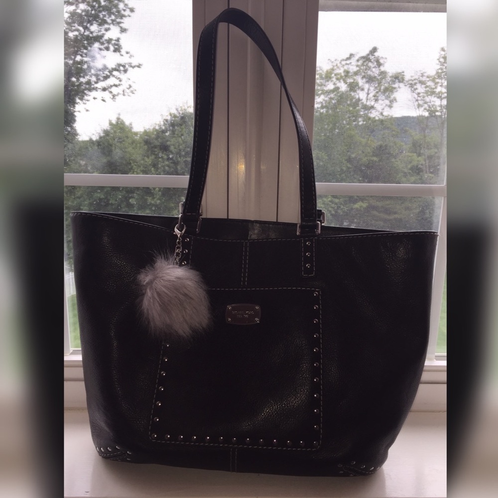 Michael Kors Large Black Leather Tote NEW w/tags!