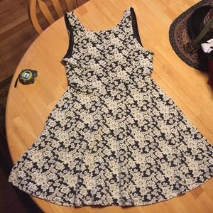 Navy and white skater skirt dress. H&M size 12 NWT