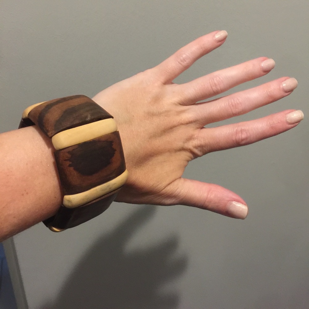 Chunky wooden bracelet