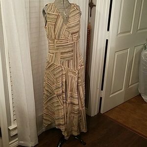 Vintage garden dress dropped waist
