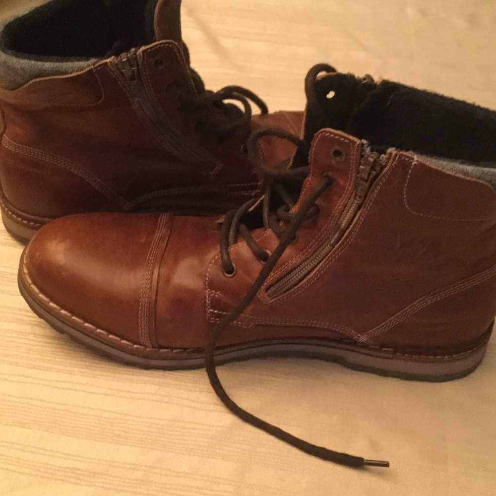 Men's Aldo boots brown leather size 13