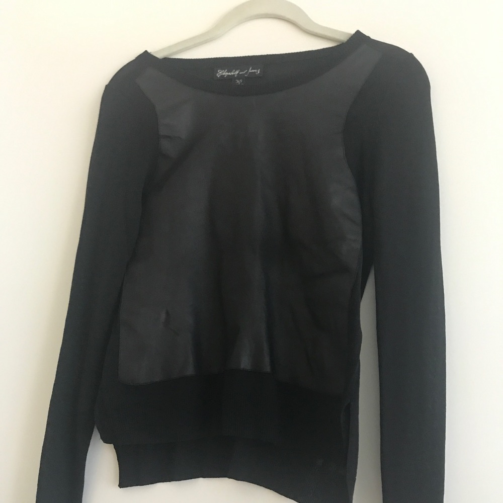 Elizabeth & James leather one-sided shirt