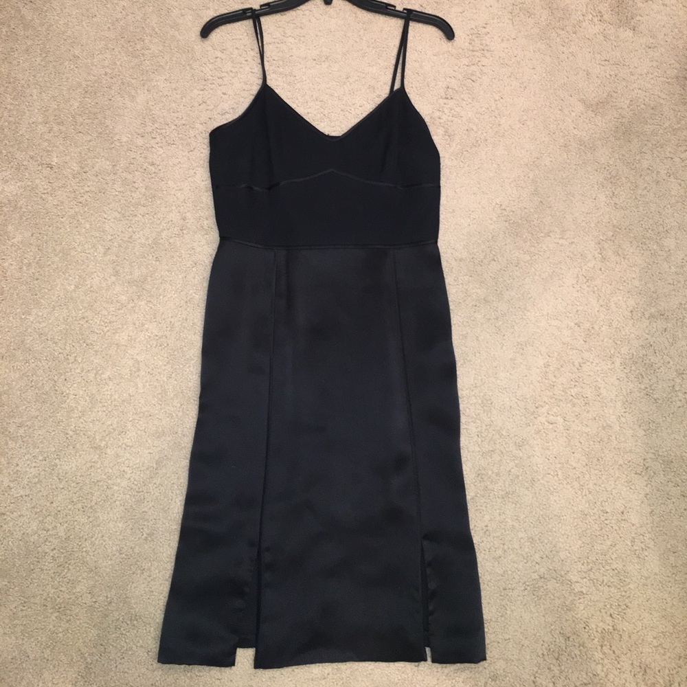 NWOT Black Satin Dress