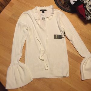 White sweater from FOREVER 21.  NWT SIZE large