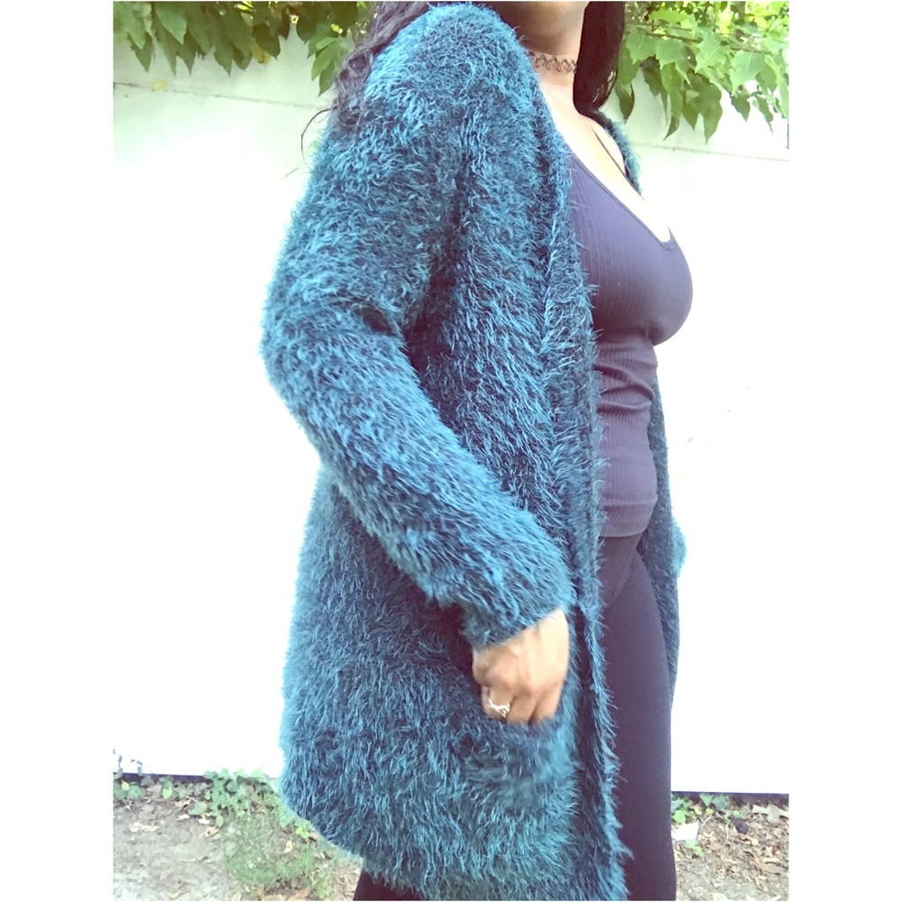 Cute fuzzy cardigan