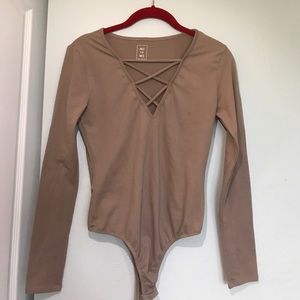 taupe bodysuit