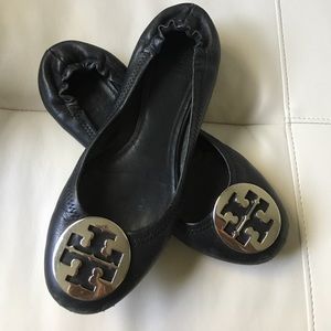 Tory Burch black Reva flats size 8