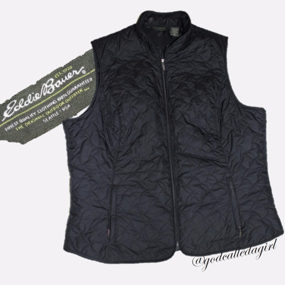 Eddie Bauer XXL Quilted Black Vest