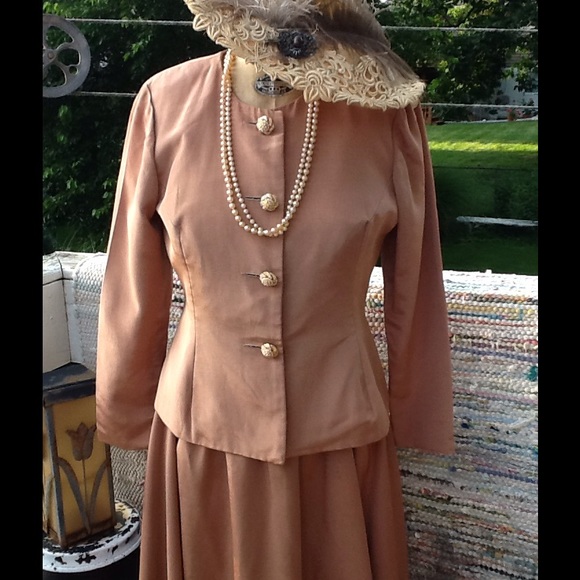 Vtg VICTORIAN Style Riding Skirt & Jacket - Picture 2 of 6