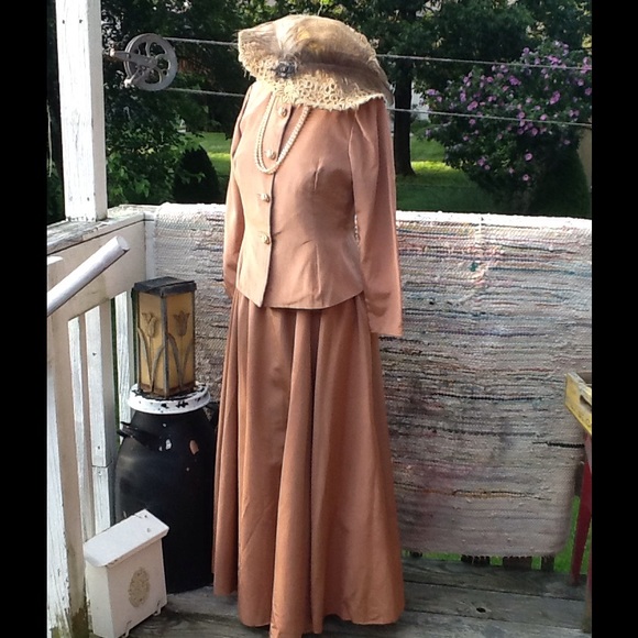 Vtg VICTORIAN Style Riding Skirt & Jacket - Picture 4 of 6