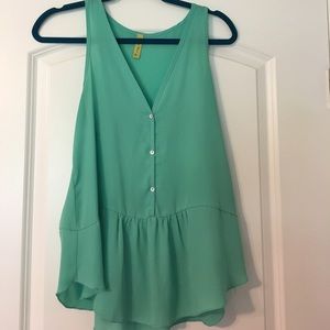 Mint green tank top