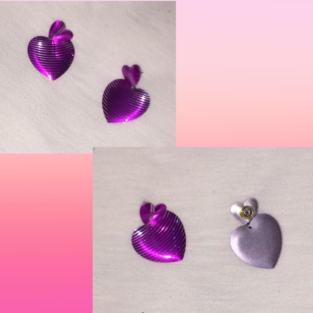 Purple Heart Earrings (Casual Wear)