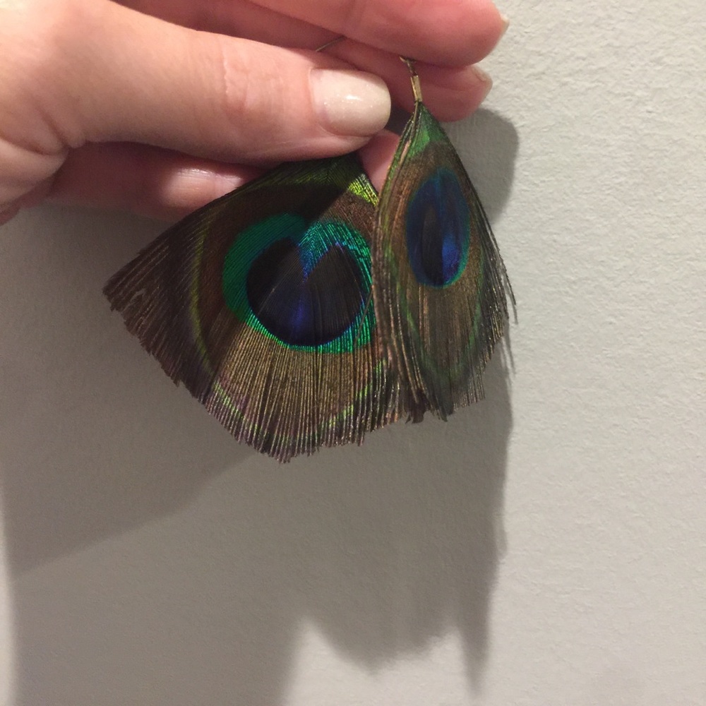 Peacock style earrings