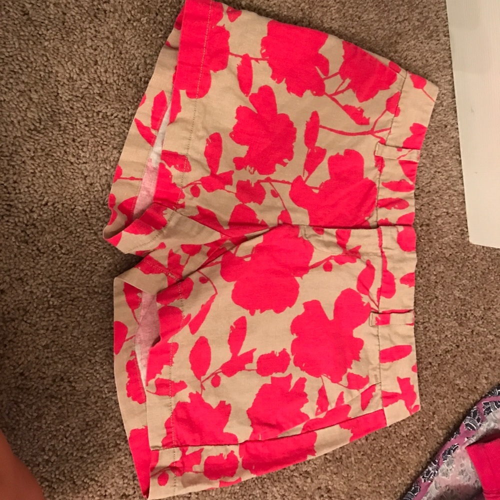 Hot pink printed 3 in LOFT shorts