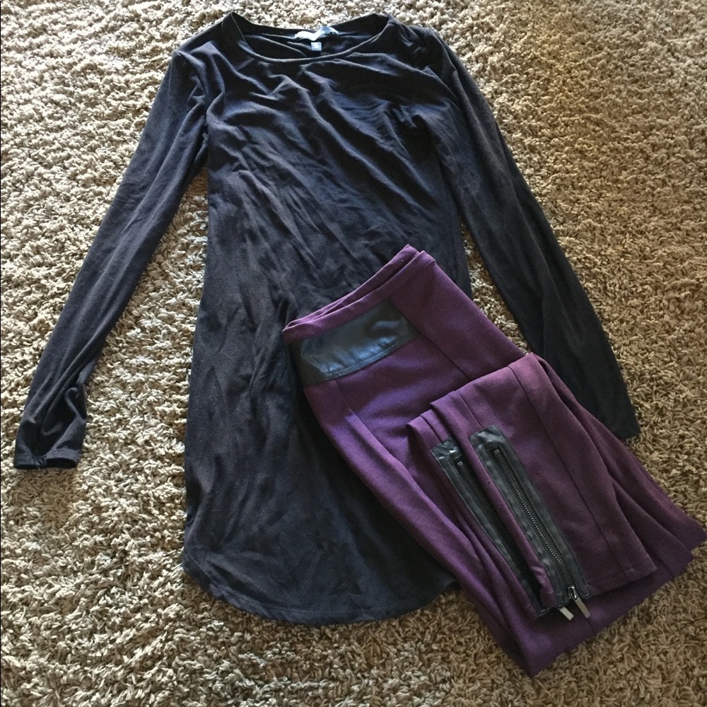 Jennifer Hudson Collection zip detail pants