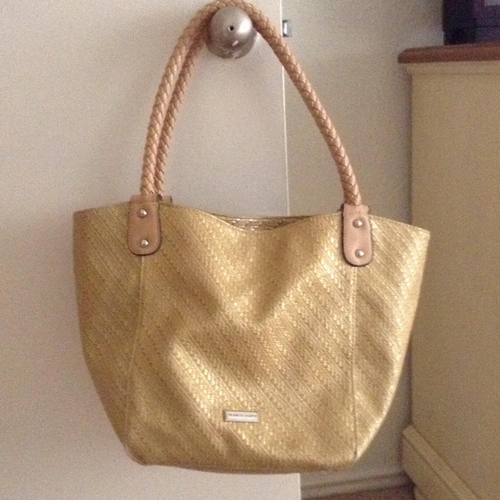 Franco Sarto Tan Woven Tote
