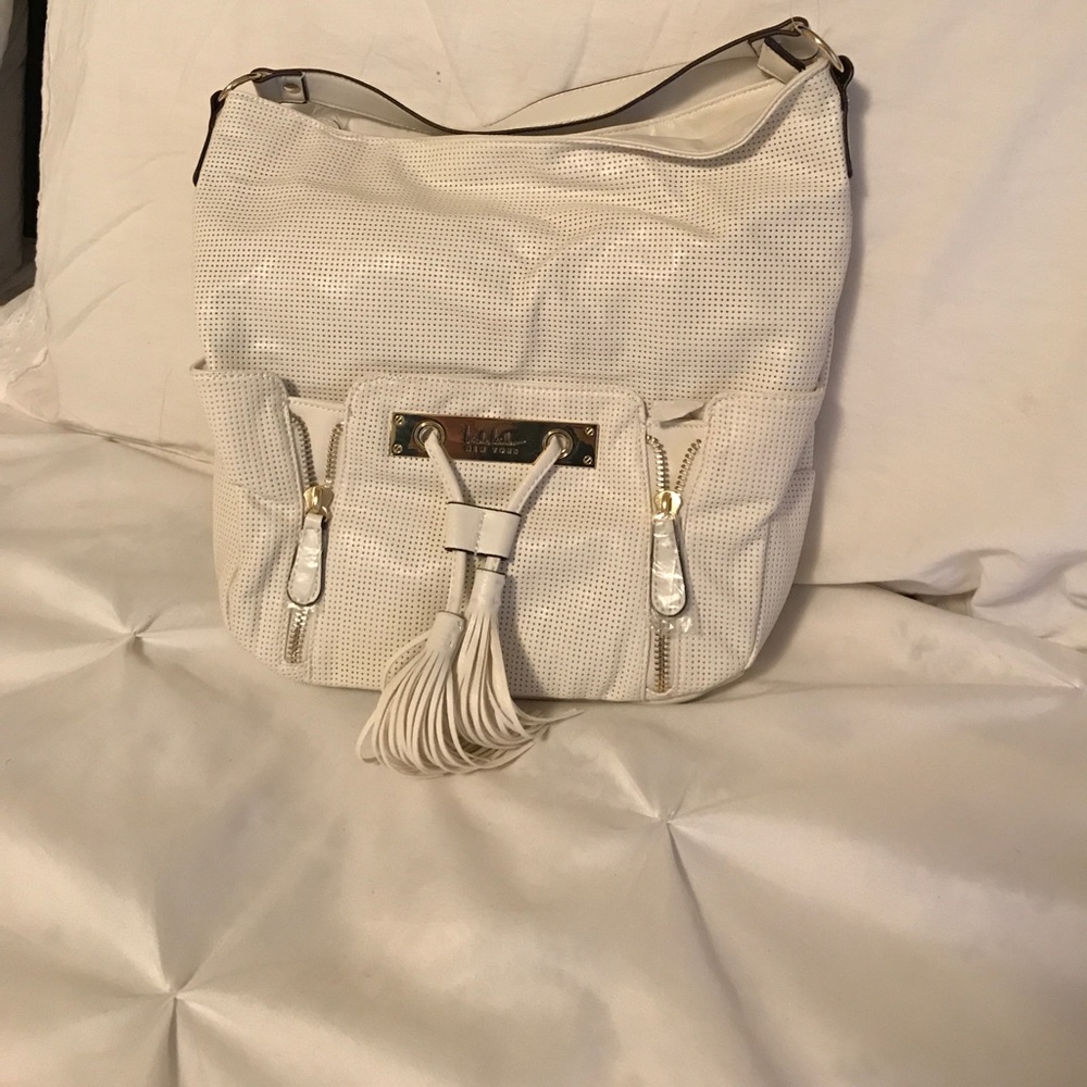 White Nicole Miller pocket book