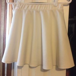 White skater skirt