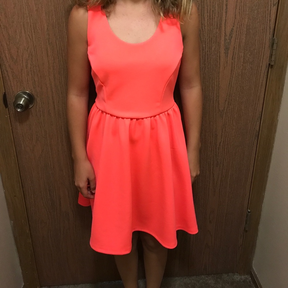 Neon pink dress