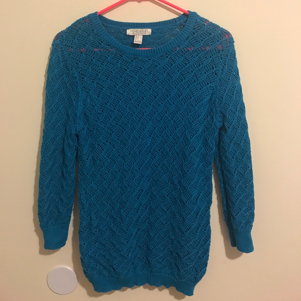 Blue knit cotton sweater🤗