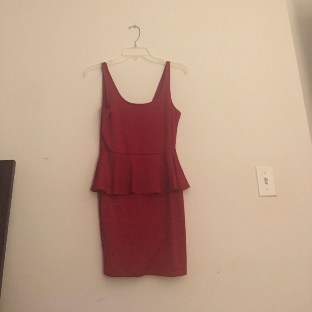 Red peplum dress brand new never worn