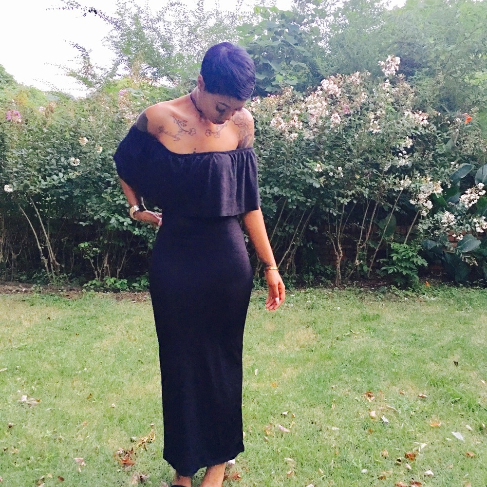 ❌SOLD OUT❌Off Shoulder Maxi Bodycon Dress