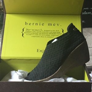 Sabrina bernie mev. in black peek a boo toe.