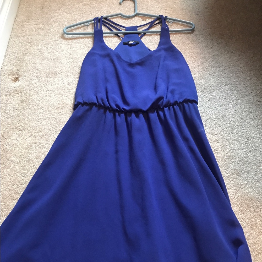 Blue flowy tank dress