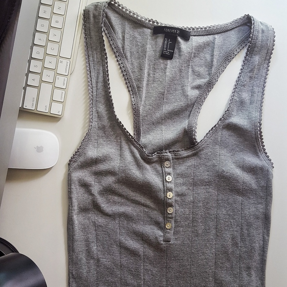 Forever 21 Mid Crop Racerback top