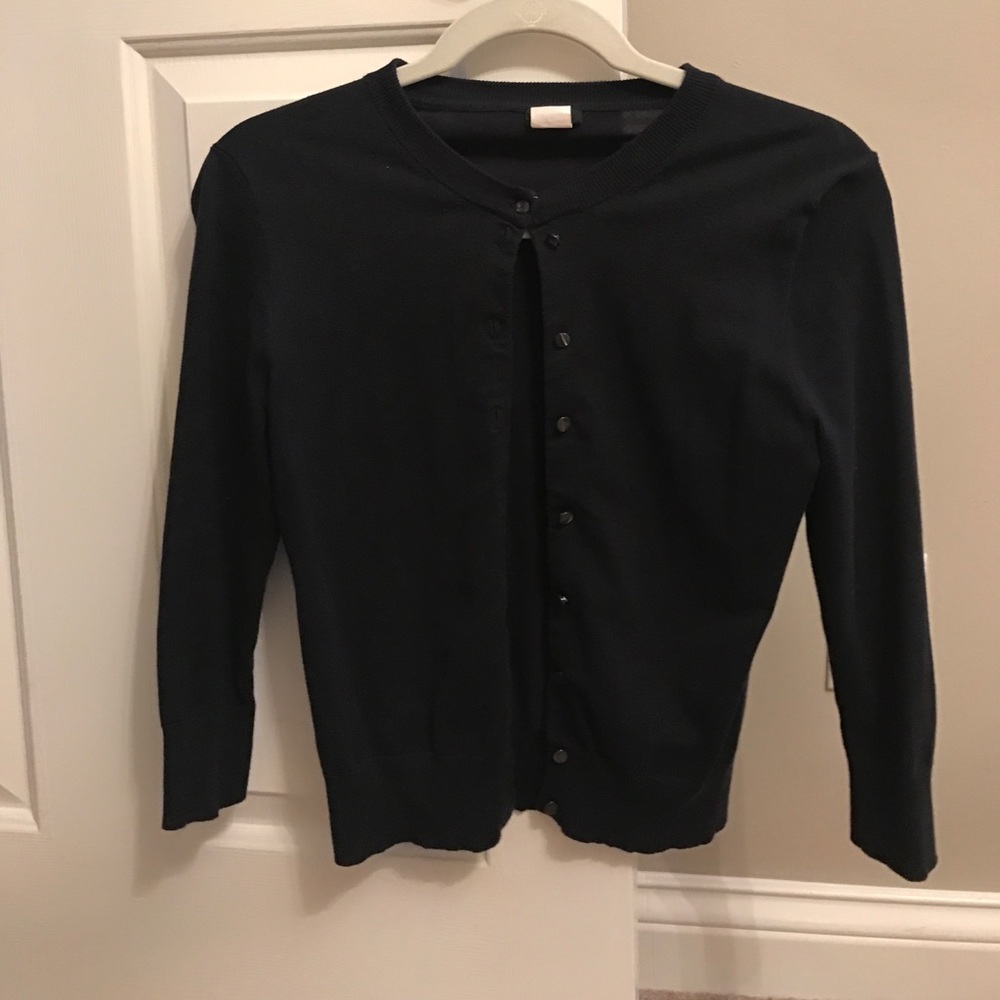 J CREW navy cardigan S