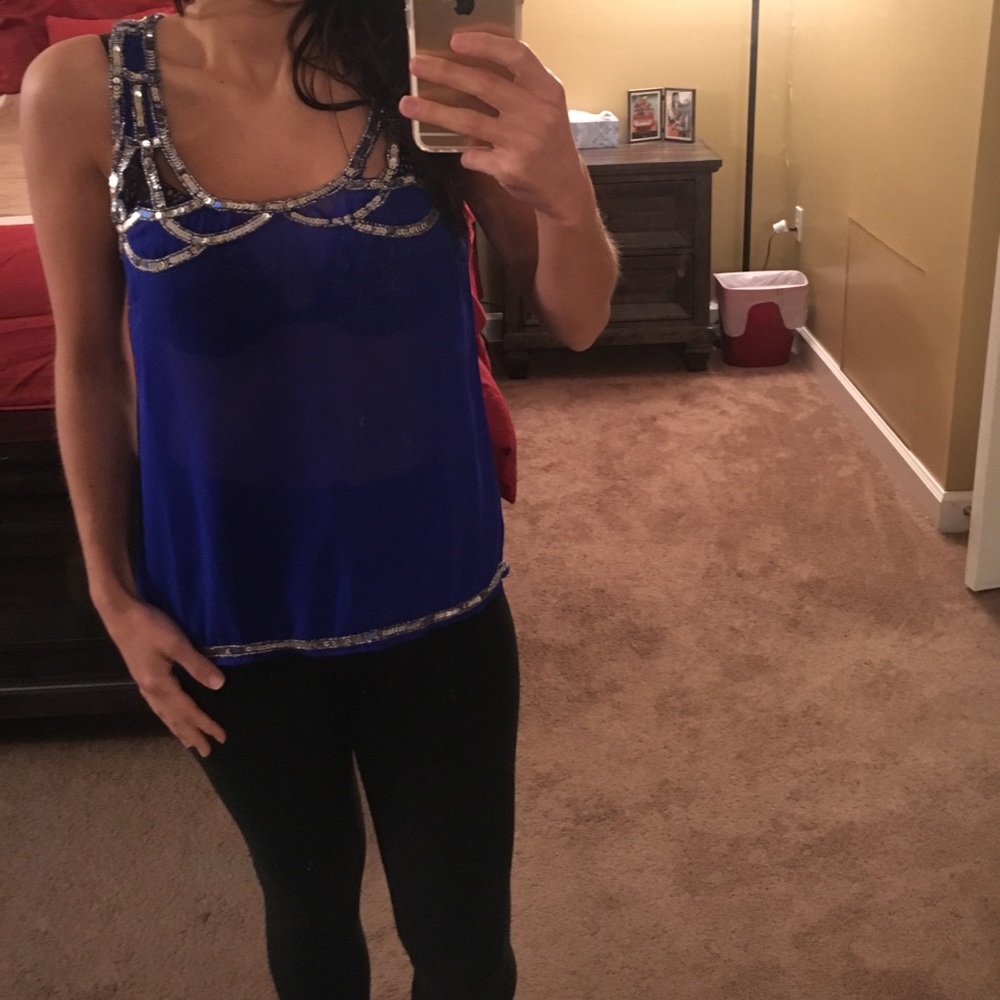 Royal Blue Dressy Top