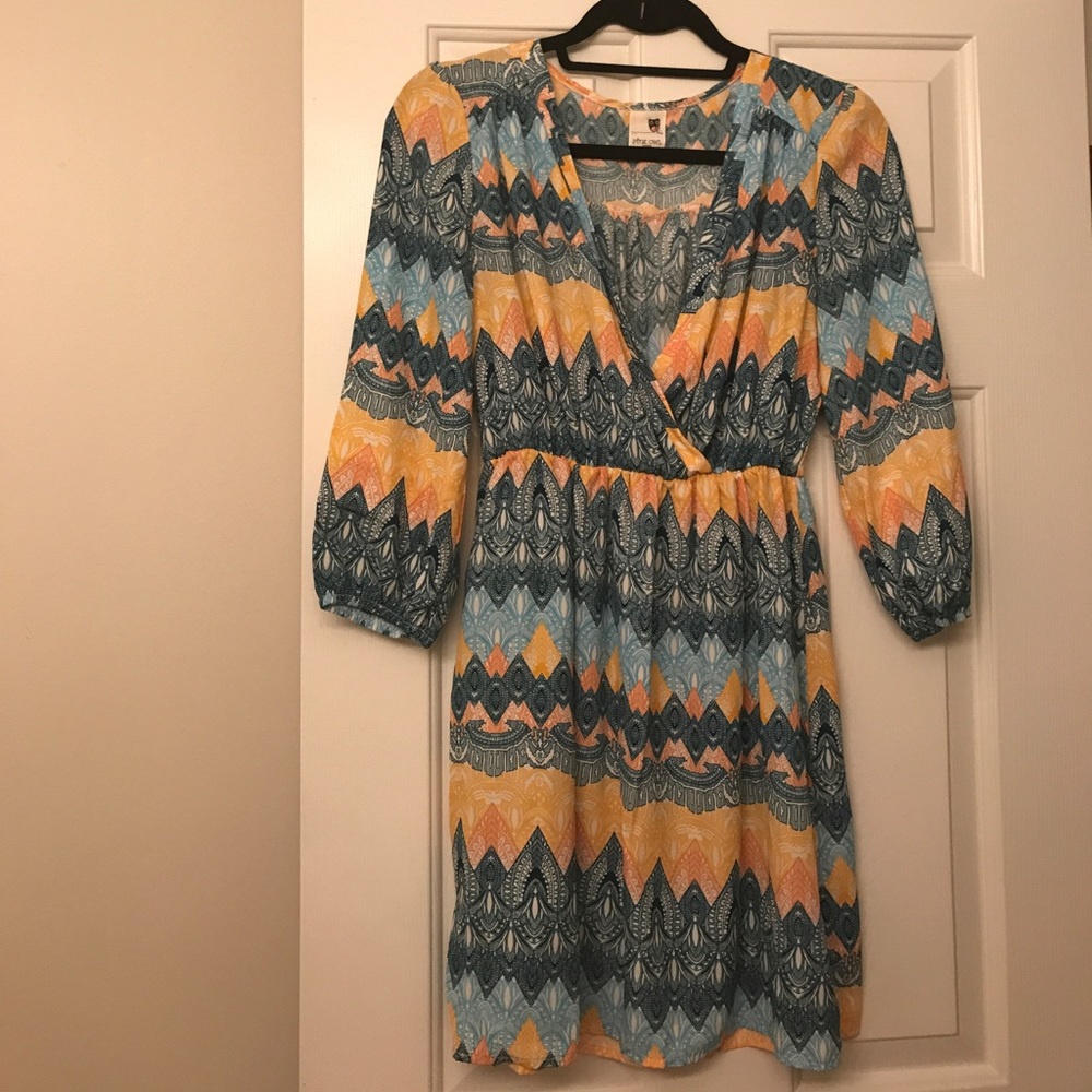 Blue and yellow dress by Pink Owl