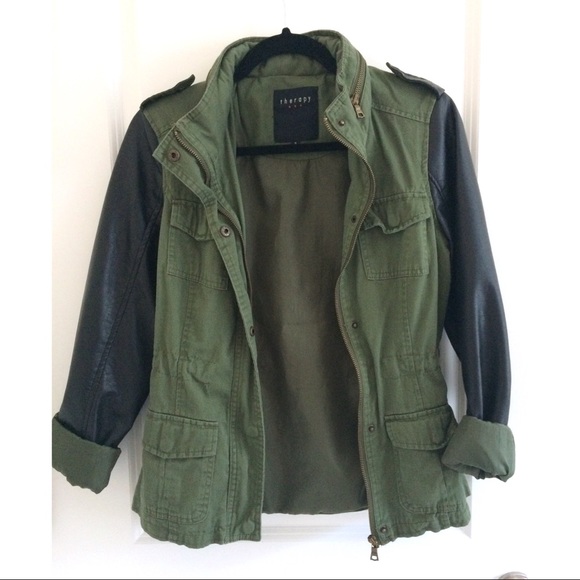 therapy Jackets & Blazers - Army Green Utility Jacket