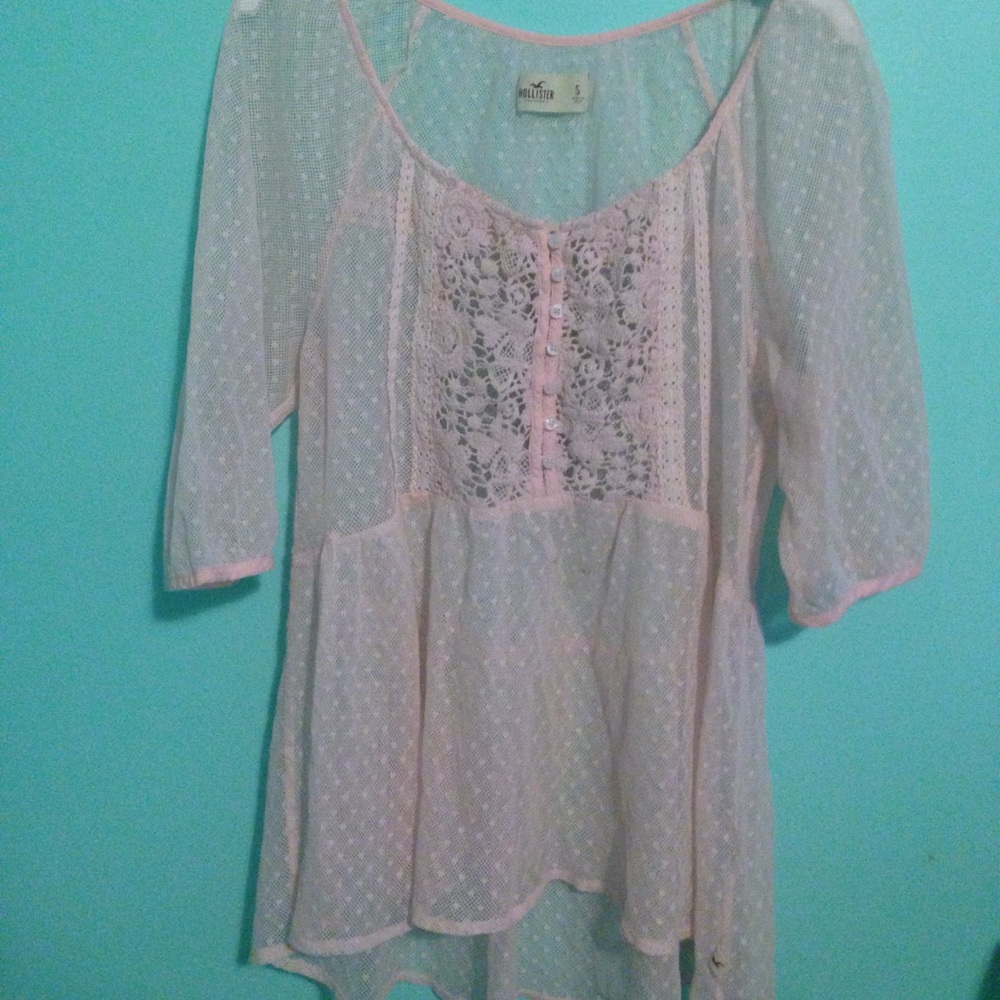 A pink blouse